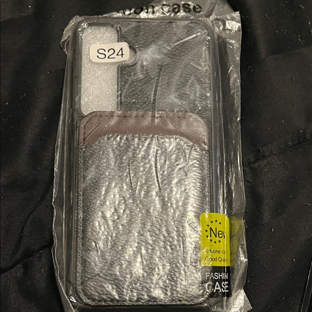 S24 Gray Phone Case with Card Holder